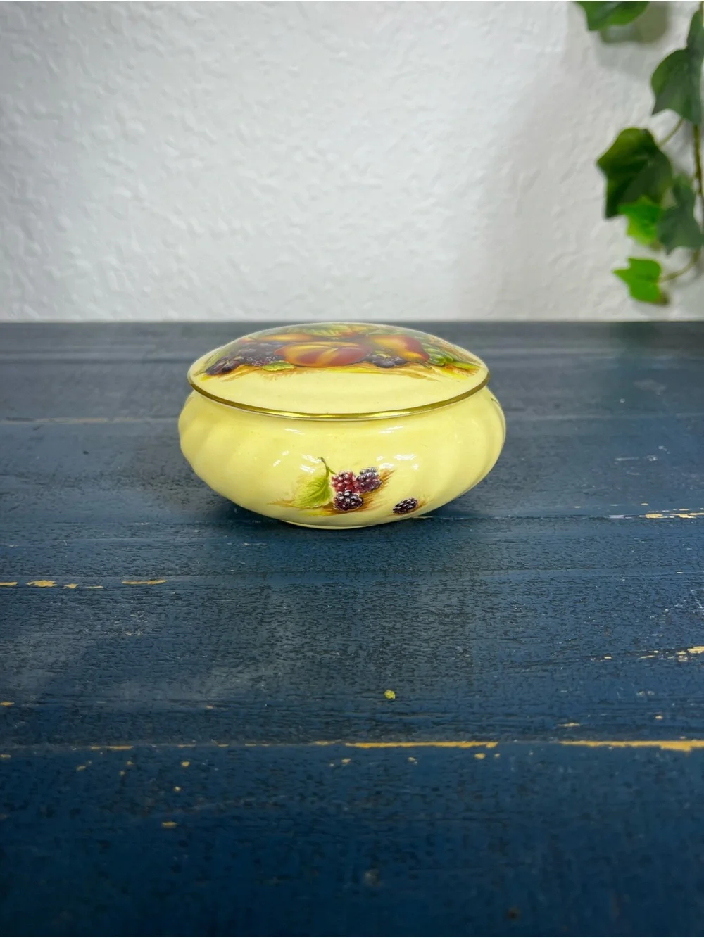 Vintage “Orchard Gold” by Aynsley Fine English Bone China Trinket Box